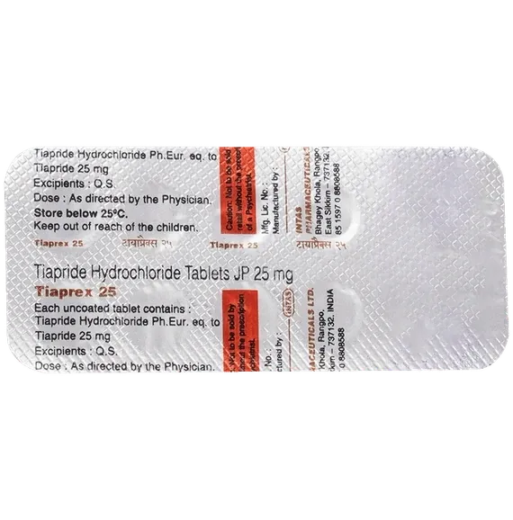 tiaprex 25mg tablet 10's